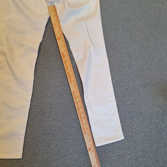 Dear John Jeans Joyrich Comfort Skinny Womens Ivory Distressed Size 26 - Picture 12 of 15